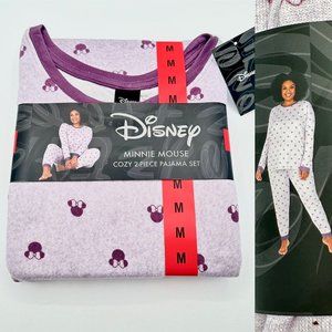 NWT Disney Women 2 Piece Short Sleeve Shirt & Pants Pajama Set Sz L $60 ZZ001